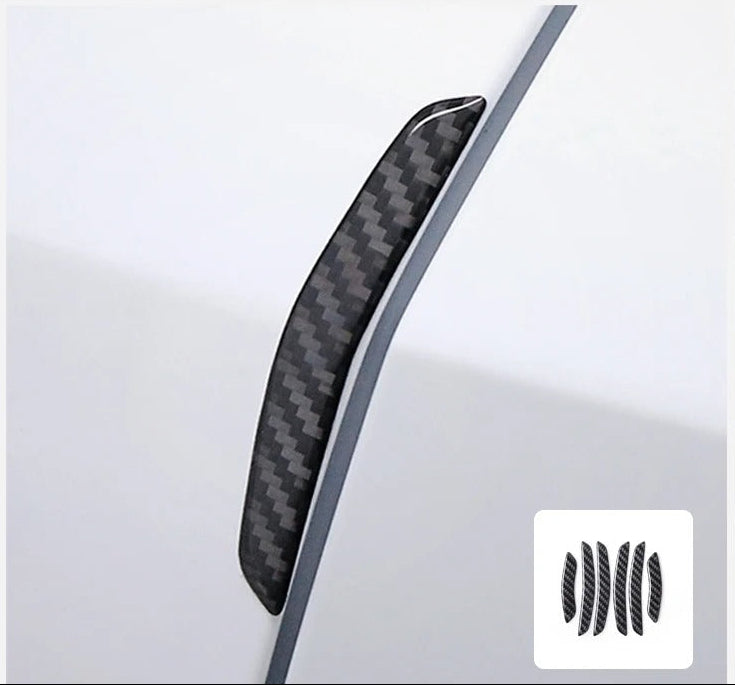 Carbon Fiber Stick On Door Anti-Collision Protection Covers for Tesla Model Y Juniper (2025+)