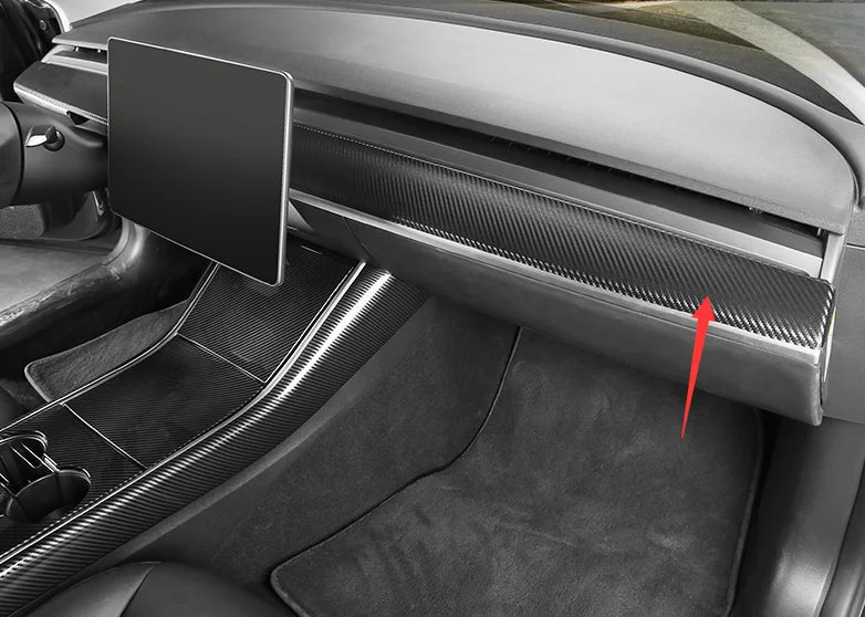 Carbon Fiber Dashboard Trim Cover for Tesla Model 3 (2015-2020)