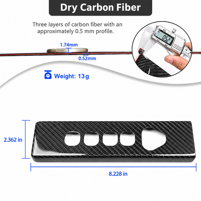Tesla Cybertruck dry carbon fiber overhead gear selector trim cover