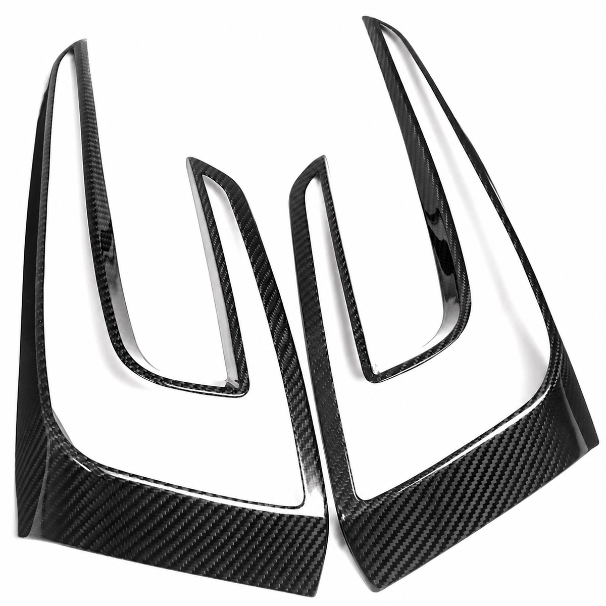 Rear taillight cover pair angled view