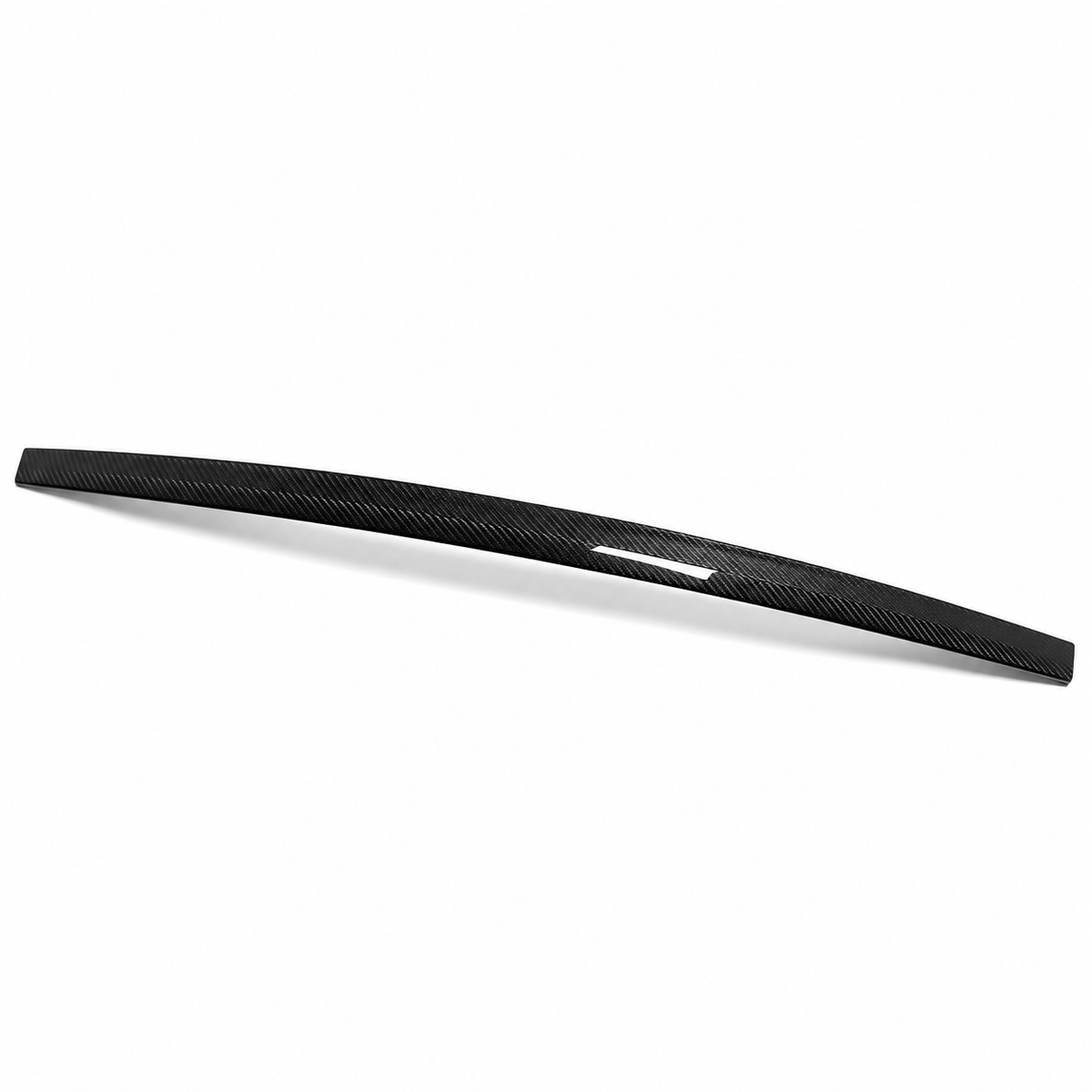 Tesla Model S dry carbon fiber rear trunk trim strip cover (2021–2023) — product view