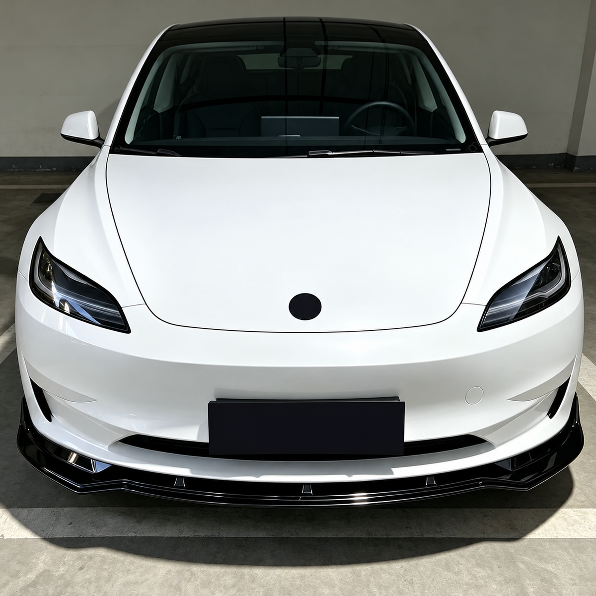 Front view of stepped lip on non-Performance Highland