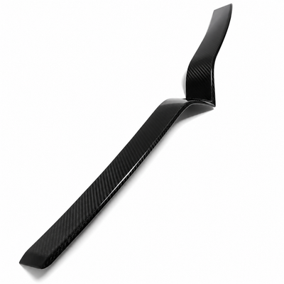 Tesla Model S dry carbon fiber front grille trim cover — side view