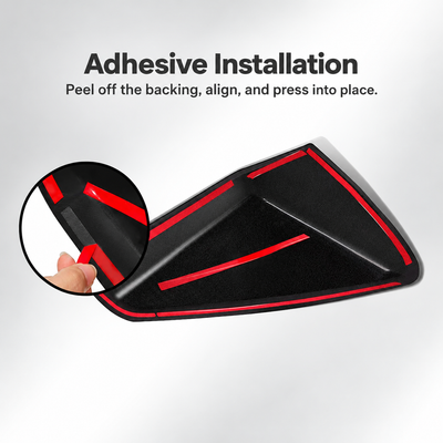 Mirror cover adhesive installation