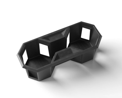 Black silicone cup holder insert for Tesla Cybertruck