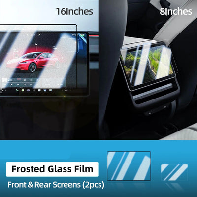 HD Tempered Glass & Frosted Film Screen Protectors for Tesla Model Y Juniper (2025+)