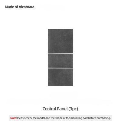 Alcantara & Carbon Fiber Leather Stick On Center Console Protective Trim Set for Tesla Model 3 Highland (2024+)
