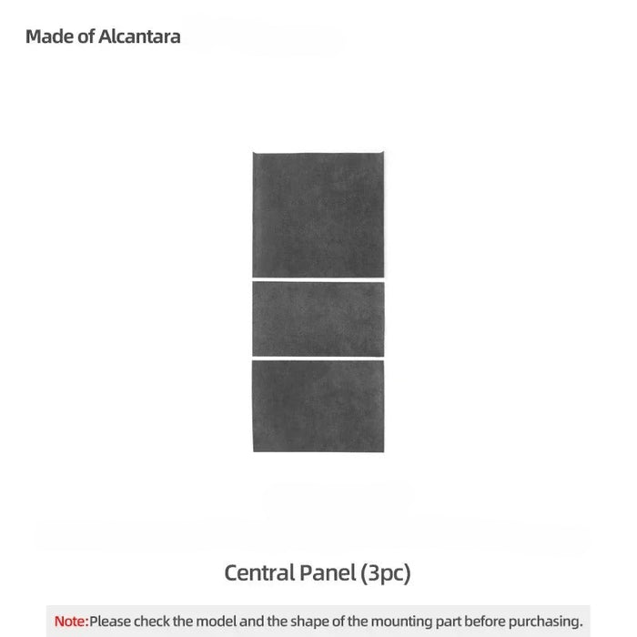 Alcantara & Carbon Fiber Leather Stick On Center Console Protective Trim Set for Tesla Model 3 Highland (2024+)