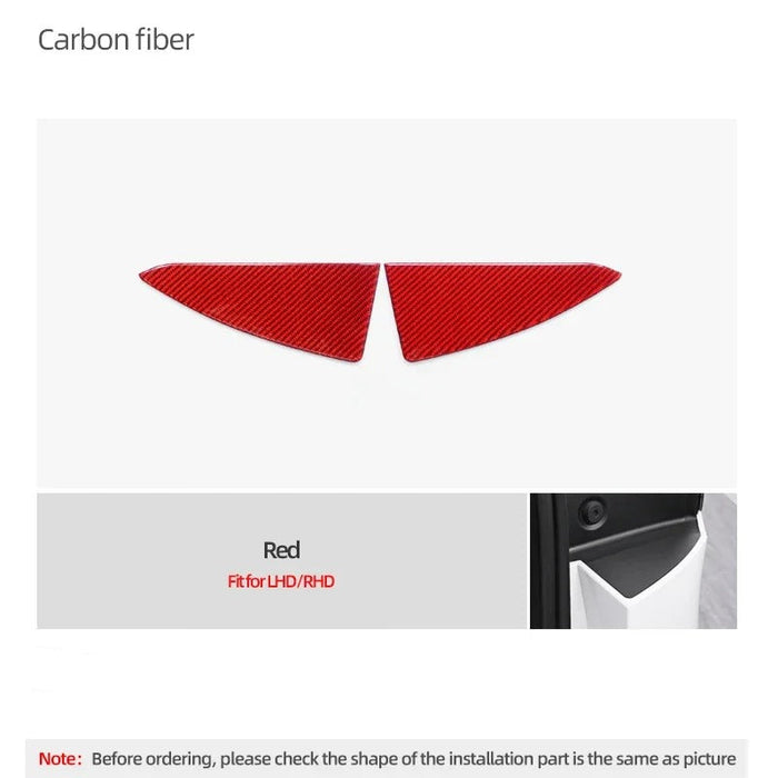Carbon Fiber Stick On Trunk Side Pocket Panel Covers for Tesla Model Y Juniper (2025+)
