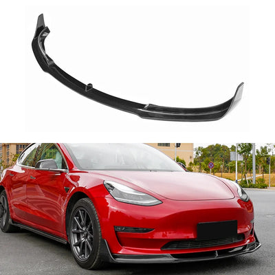 Carbon Fiber Front Bumper Lip Splitter for Tesla Model 3 (2015-2023)