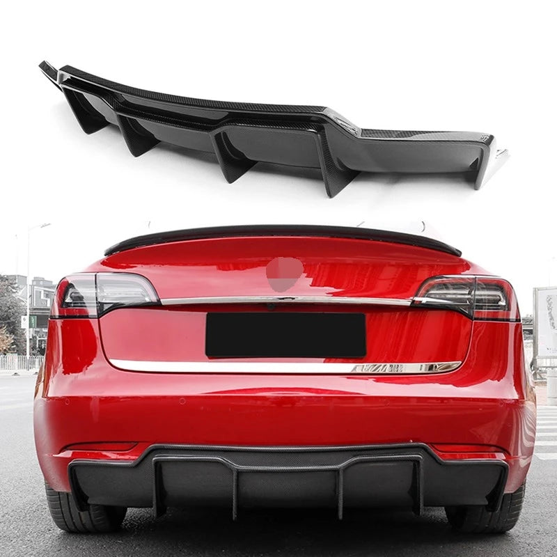 Carbon Fiber Rear Bumper Diffuser for Tesla Model 3 (2015-2023)