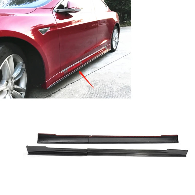 Carbon Fiber Aero Style Side Skirts for Tesla Model S (2014-2016)
