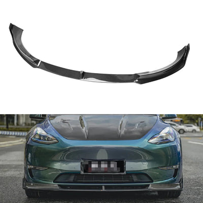 Carbon Fiber Front Lip Spoiler for Tesla Model Y (2020-2025)