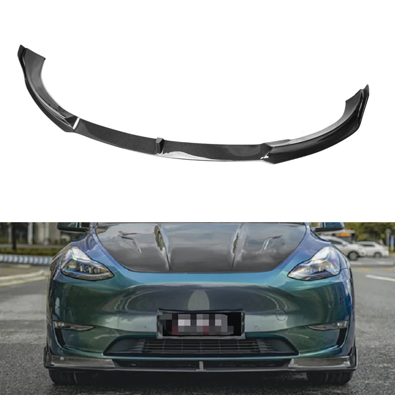 Carbon Fiber Front Lip Spoiler for Tesla Model Y (2020-2025)
