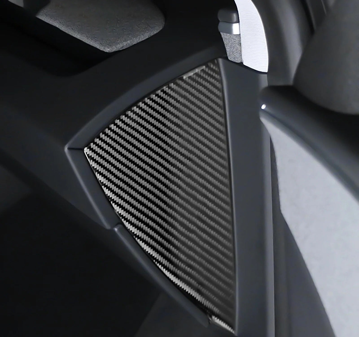 Carbon Fiber Stick On Dashboard Side Panel Covers for Tesla Model 3 Highland (2024+)