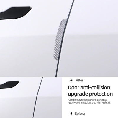 Carbon Fiber Stick On Door Anti-Collision Protection Covers for Tesla Model Y Juniper (2025+)