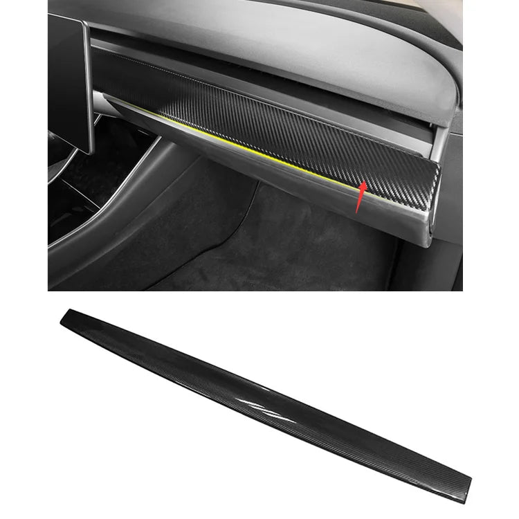 Carbon Fiber Dashboard Trim Cover for Tesla Model 3 (2015-2020)