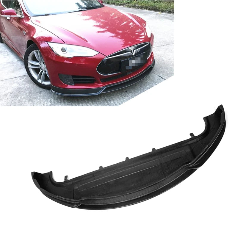 Carbon Fiber Aero Style Front Lip Spoiler for Tesla Model S (2014-2016)