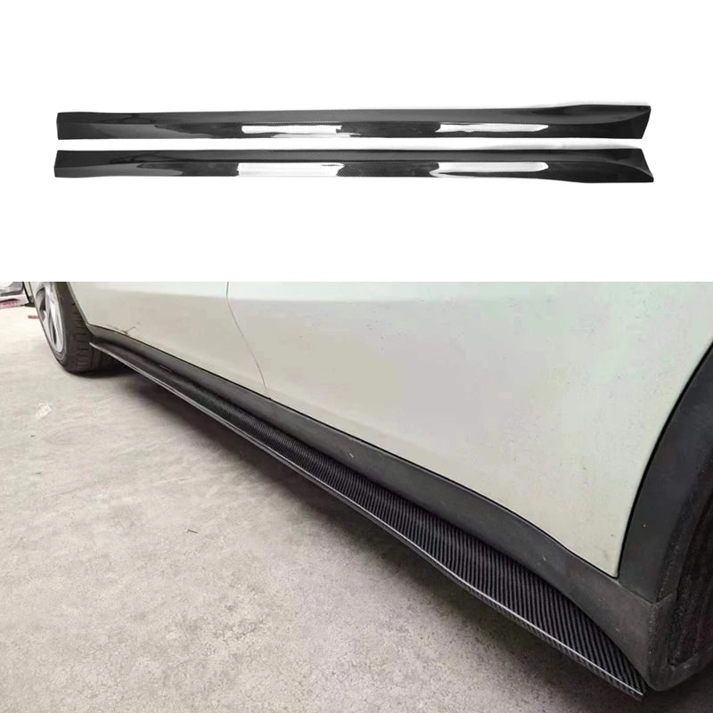 Carbon Fiber Side Skirt Extensions for Tesla Model Y (2020-2025)