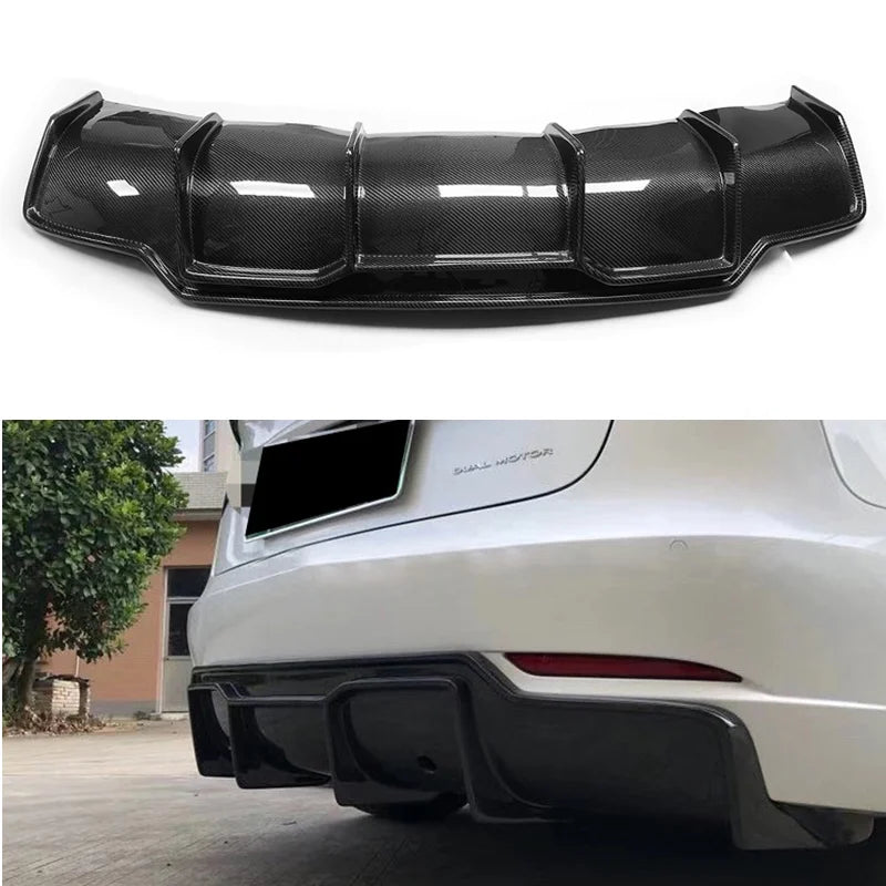 Carbon Fiber Rear Bumper Diffuser for Tesla Model 3 (2015-2023)