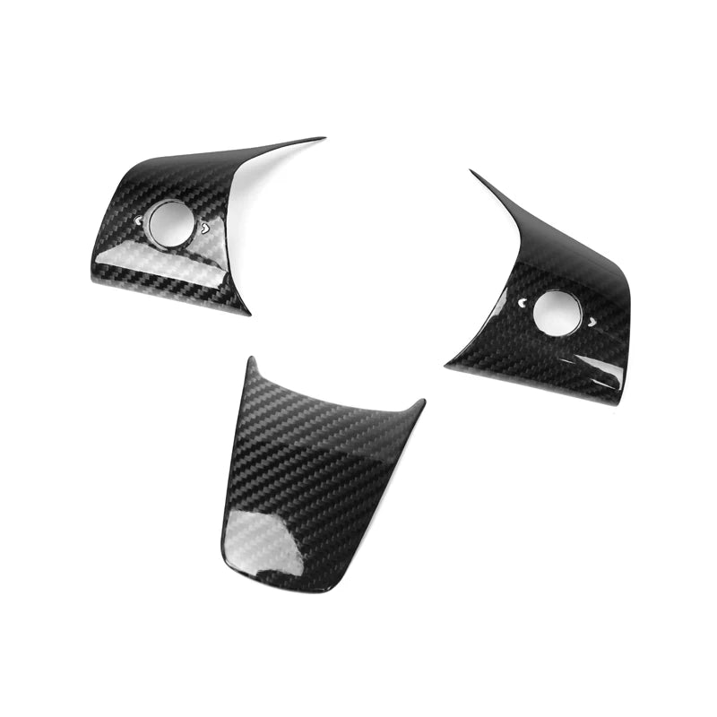 Carbon Fiber Steering Wheel Trim Covers for Tesla Model 3 (2015-2020)
