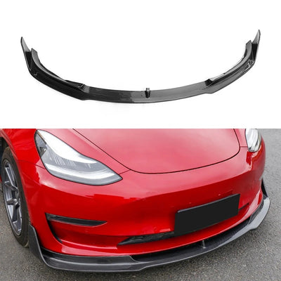 Carbon Fiber Front Bumper Lip Splitter for Tesla Model 3 (2015-2023)
