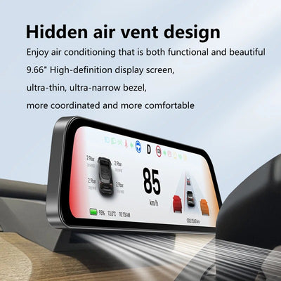 9.66" Smart Instrument Cluster Display with Wireless CarPlay & Android Auto for Tesla Model 3 & Model Y