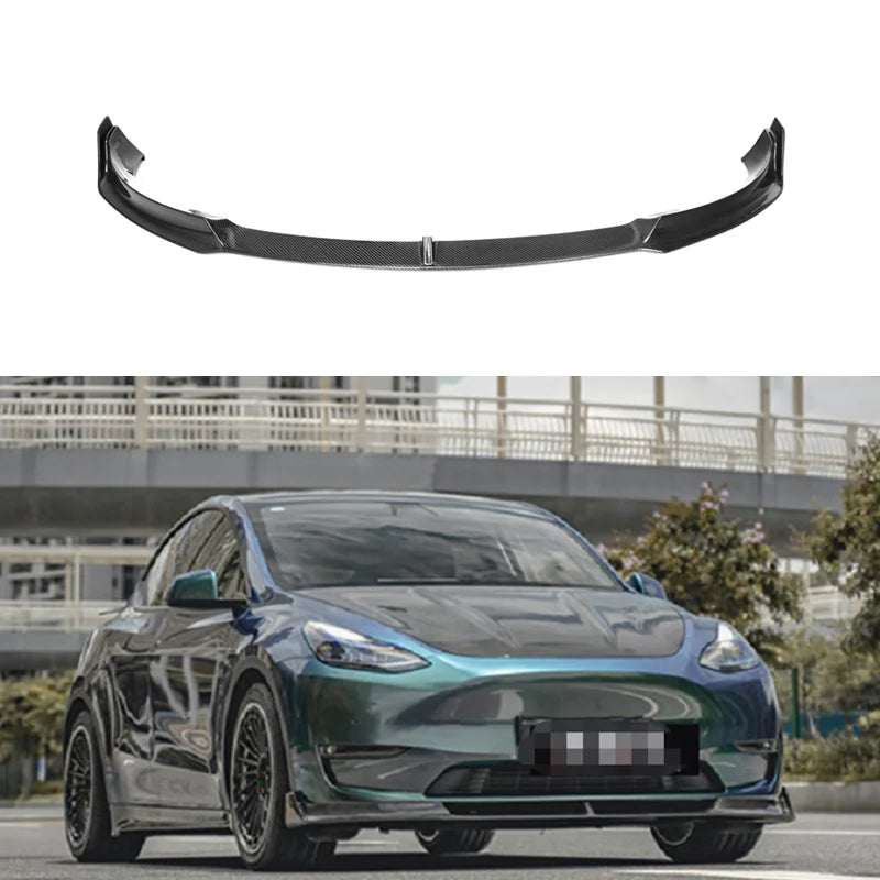 Carbon Fiber Front Lip Spoiler for Tesla Model Y (2020-2025)