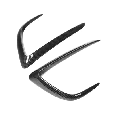 Carbon Fiber Front Bumper Canard Covers for Tesla Model Y (2020-2024)
