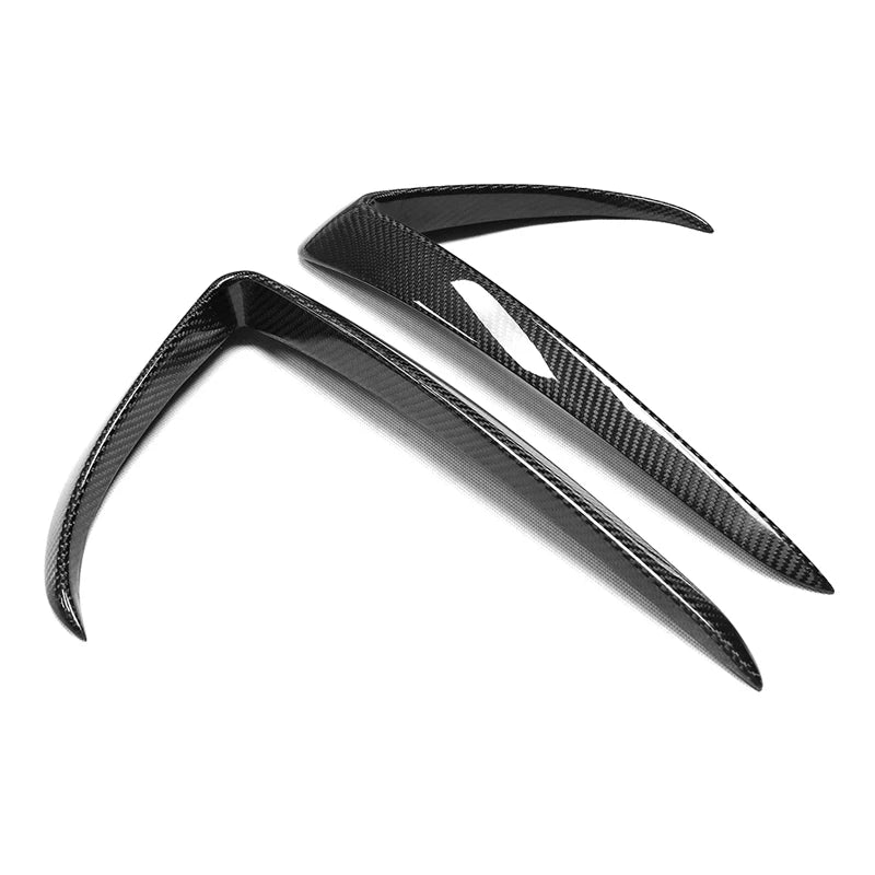 Carbon Fiber Front Bumper Splitter Trim Covers for Tesla Model 3 (2015-2023)