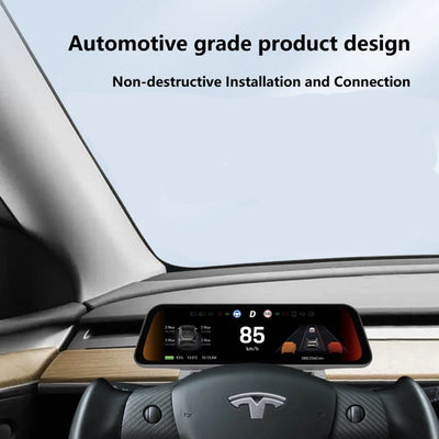 9.66" Smart Instrument Cluster Display with Wireless CarPlay & Android Auto for Tesla Model 3 & Model Y