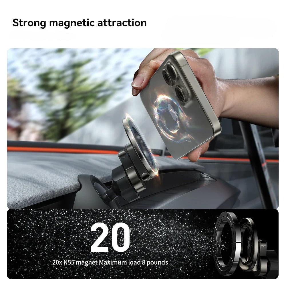 Magnetic Adjustable Phone Mount with Dashboard Silicone Base for Tesla Model 3 Highland (2024+)