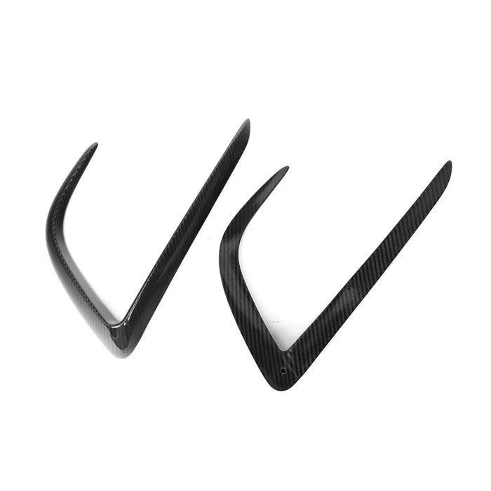 Carbon Fiber Front Bumper Canard Covers for Tesla Model Y (2020-2024)