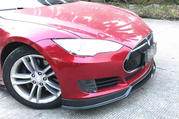 Carbon Fiber Aero Style Front Lip Spoiler for Tesla Model S (2014-2016)