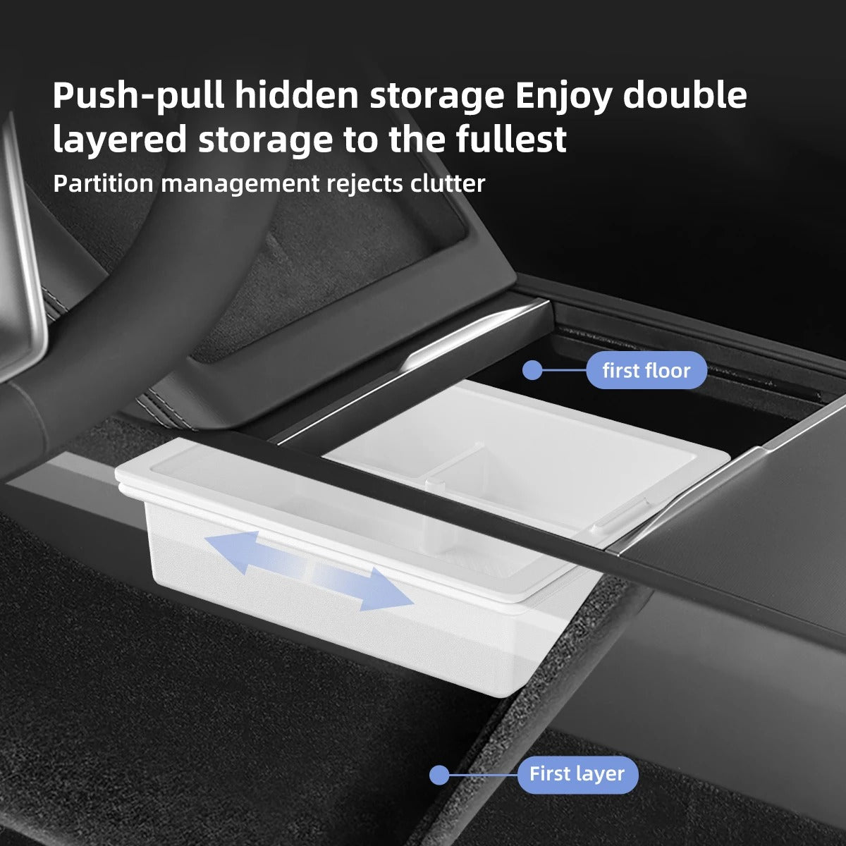 Center Console Storage Tray For Tesla Model 3 Highland (2025+)