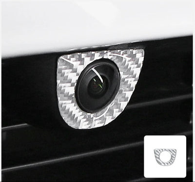 Carbon Fiber Stick On Front Camera Frame Trim Cover for Tesla Model Y Juniper (2025+)