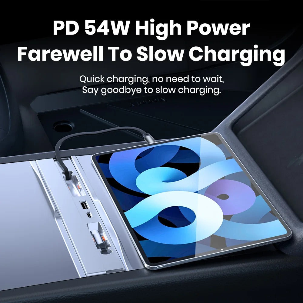 Retractable USB Charging Docking Station for Tesla Model Y Juniper (2025+)