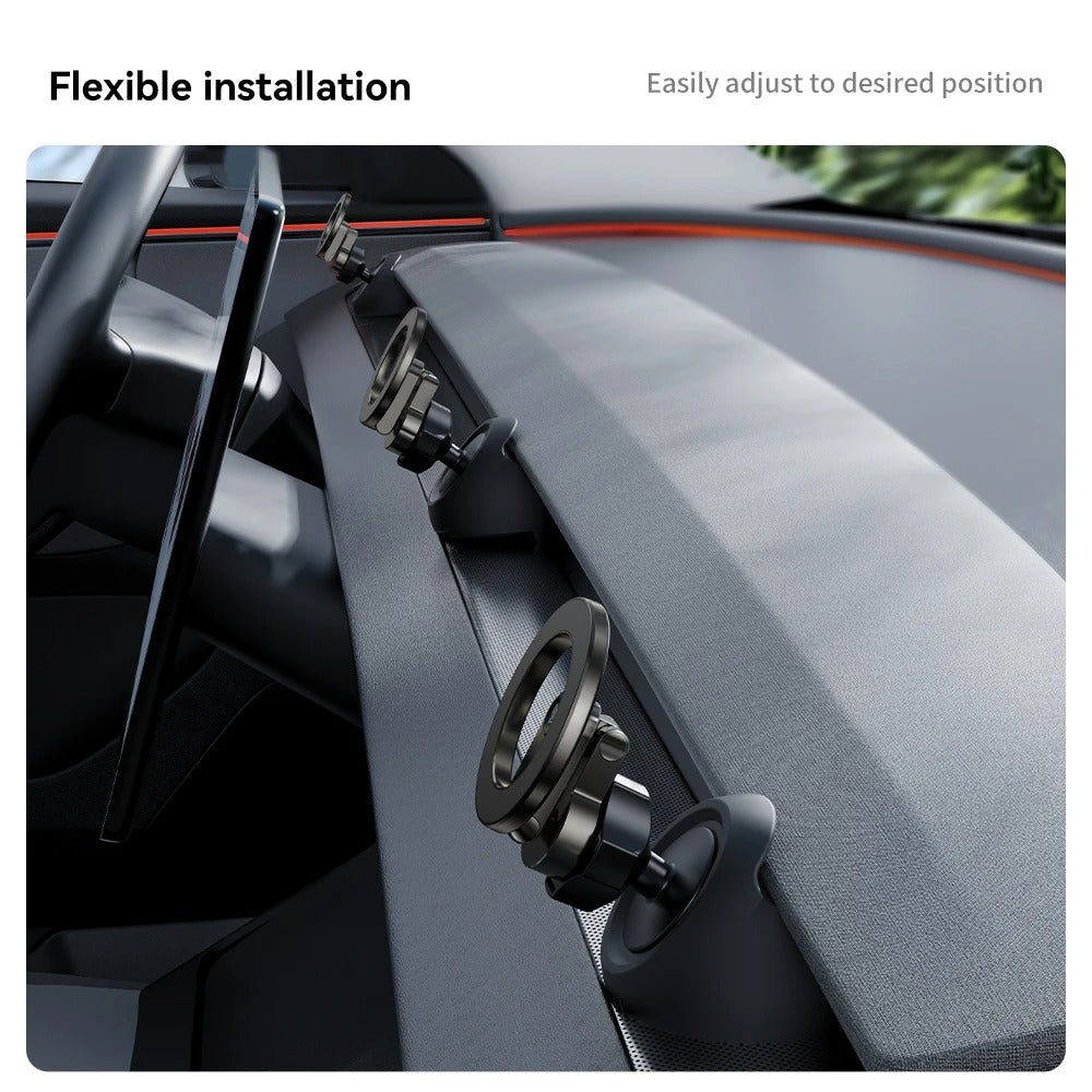 Magnetic Adjustable Phone Mount with Dashboard Silicone Base for Tesla Model 3 Highland (2024+)