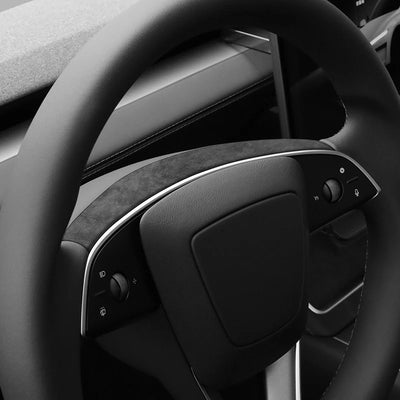 Alcantara Stick On Steering Wheel Top Cover for Tesla Model Y Juniper (2025+)
