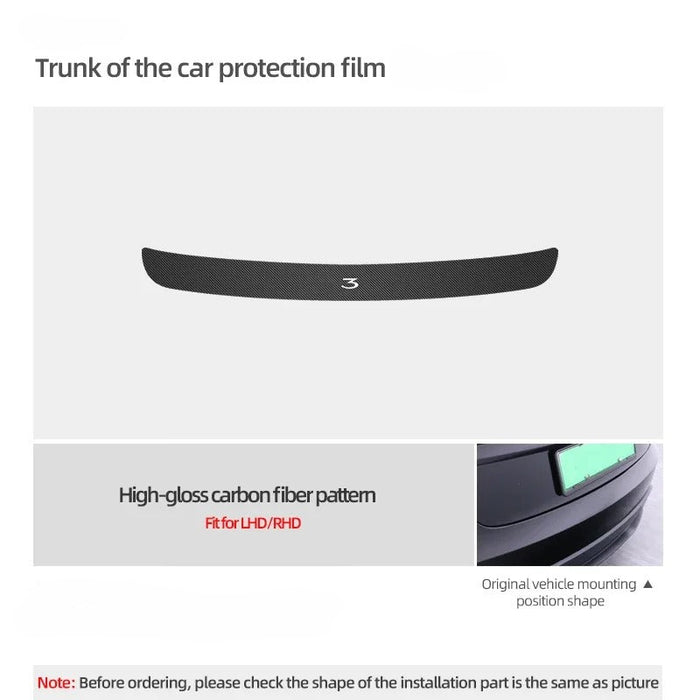 Rear Bumper Loading Edge Protection Film for Tesla Model 3 Highland (2024+)