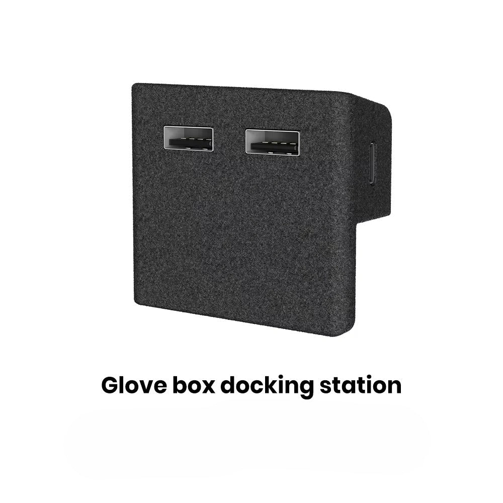 Glove Box 4-Port USB Docking Station for Tesla Model Y Juniper (2025+)