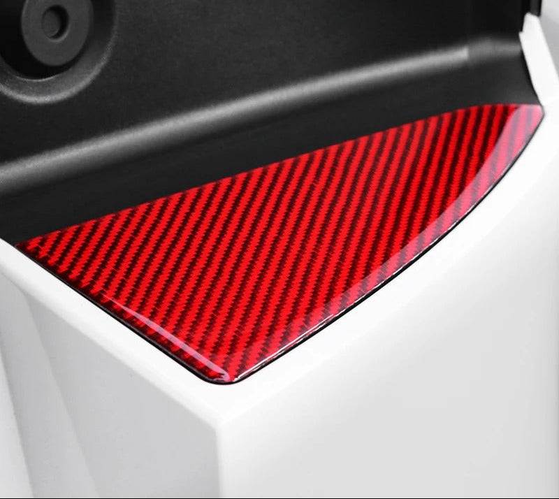 Carbon Fiber Stick On Trunk Side Pocket Panel Covers for Tesla Model 3 Highland (2024+)