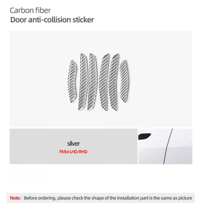 Carbon Fiber Stick On Door Anti-Collision Protection Covers for Tesla Model Y Juniper (2025+)