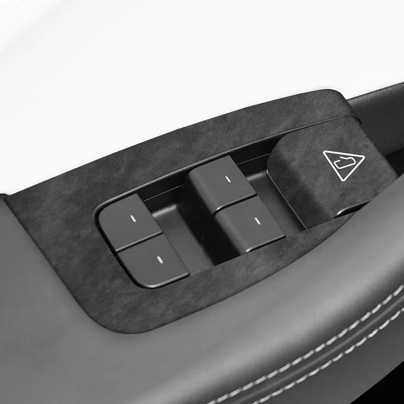 Alcantara Stick On Window Switch Cover for Tesla Model 3 Highland (2024+)