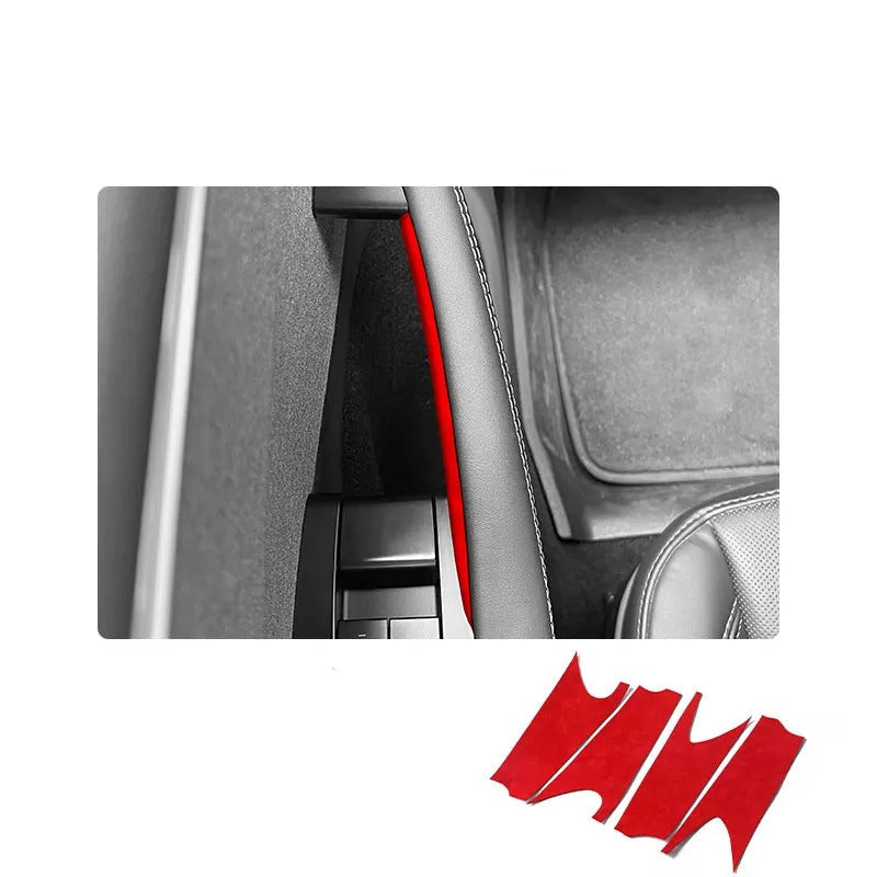 Alcantara Stick On Door Handle Cover for Tesla Model 3 Highland (2024+)