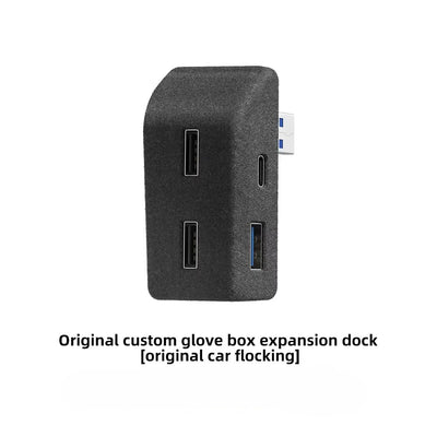 Glove Box 4-Port USB Docking Station for Tesla Model Y (2020-2024)