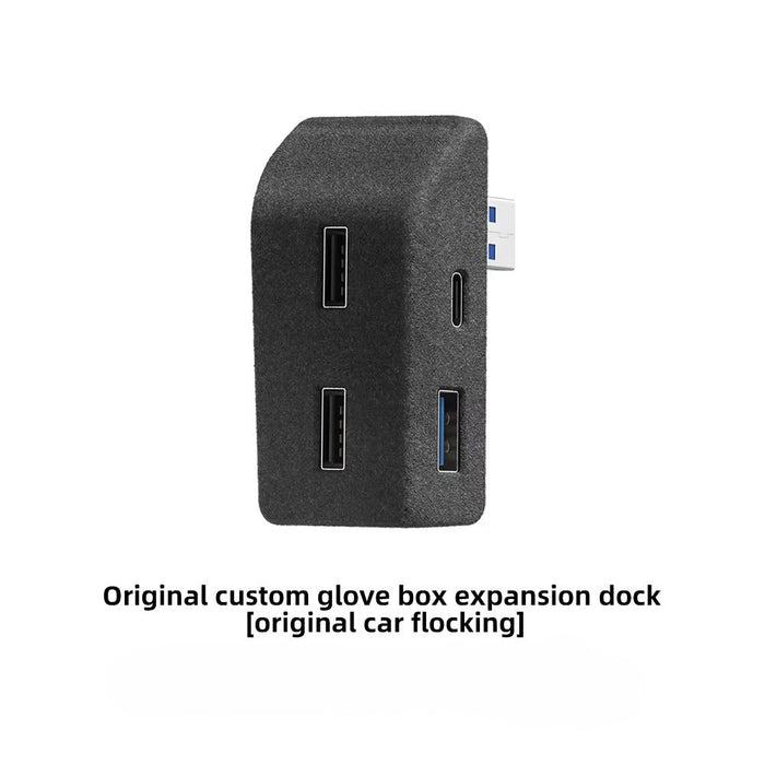 Glove Box 4-Port USB Docking Station for Tesla Model Y (2020-2024)