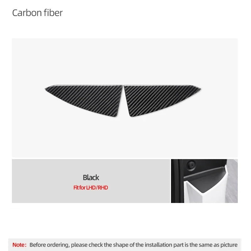 Carbon Fiber Stick On Trunk Side Pocket Panel Covers for Tesla Model Y Juniper (2025+)