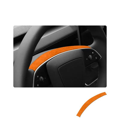 Alcantara Stick On Steering Wheel Top Cover for Tesla Model Y Juniper (2025+)