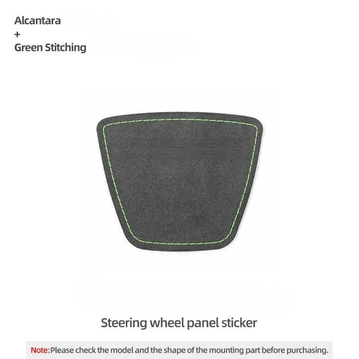 Alcantara black steering wheel center panel cover for Tesla Model 3 Highland